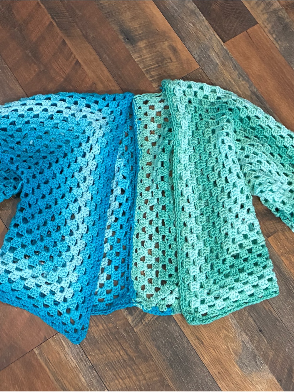 hand knitted sweatee vest Size Medium (unfinished Sleeve)